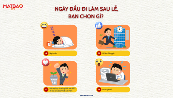 👉 Ngày đầu tiên đi làm sau lễ, bạn chọn "option" nào? 🤔